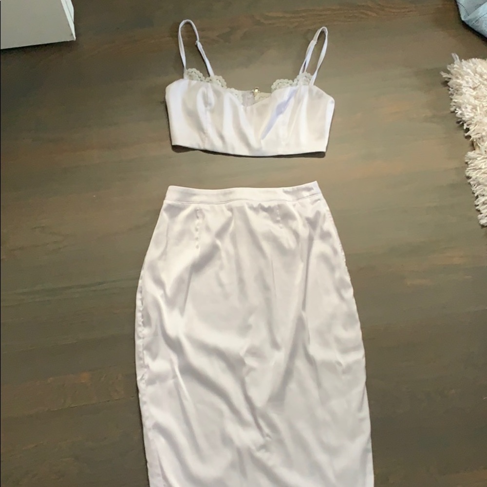 White Satin set